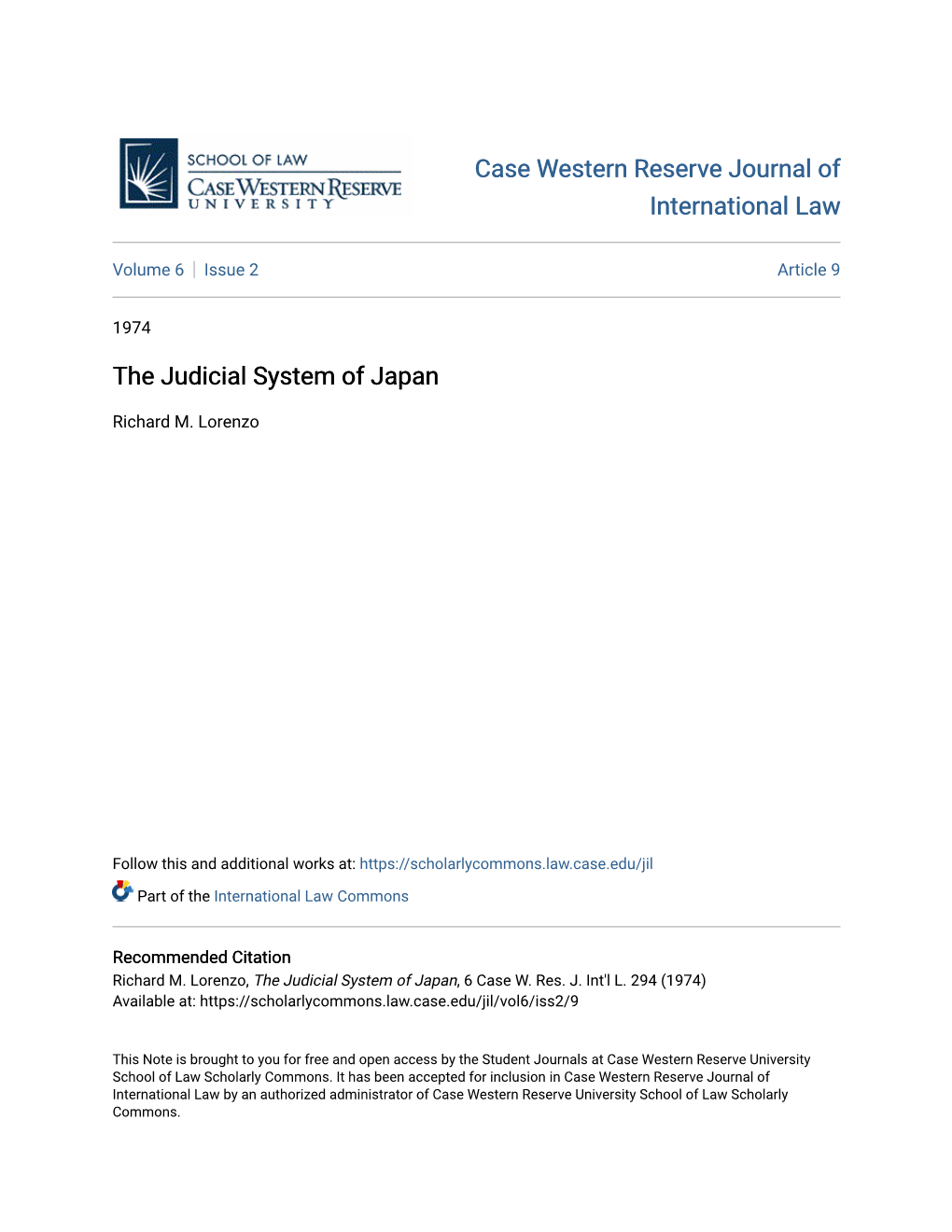 The Judicial System of Japan