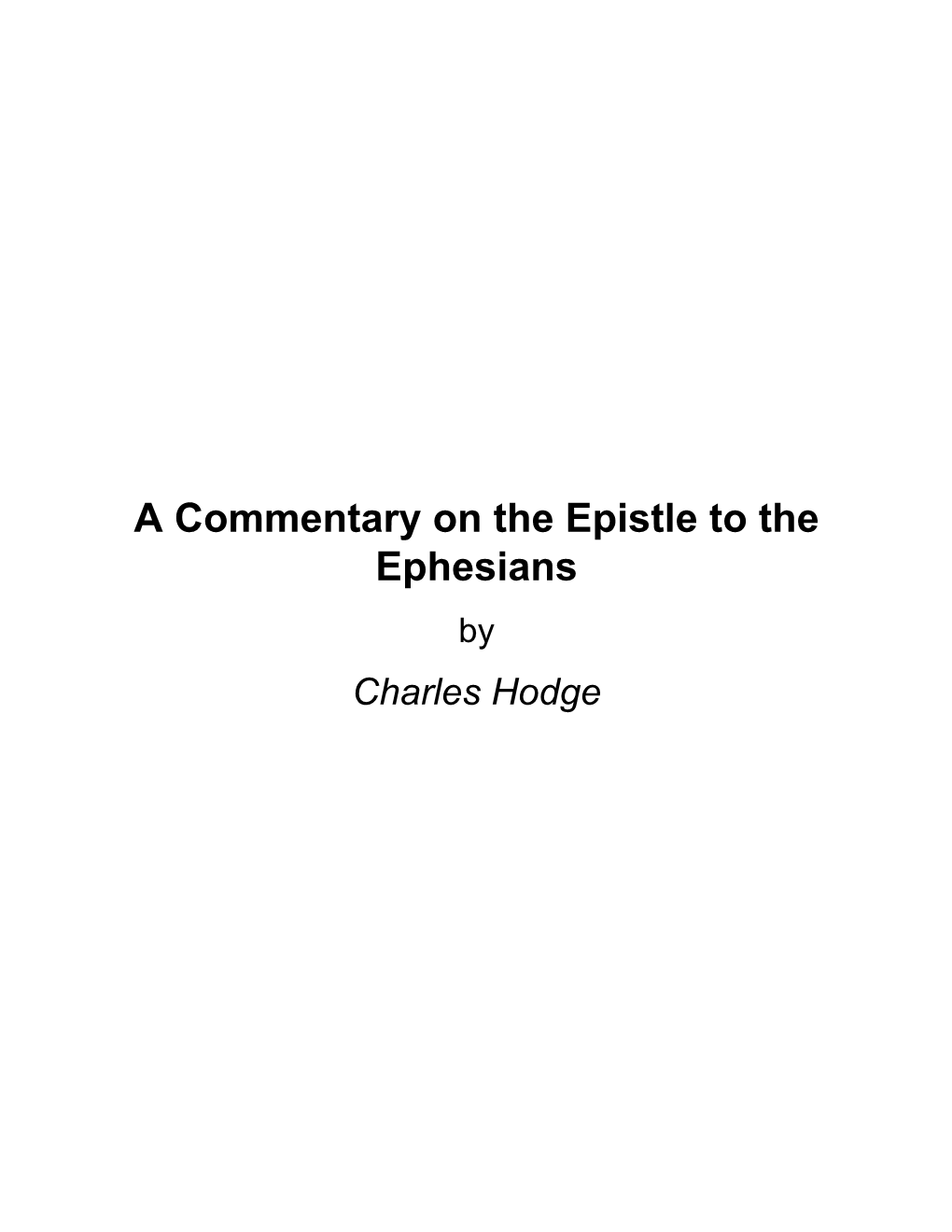 Epistle to the Ephesians