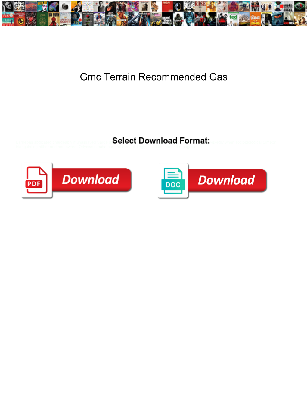 Gmc Terrain Recommended Gas