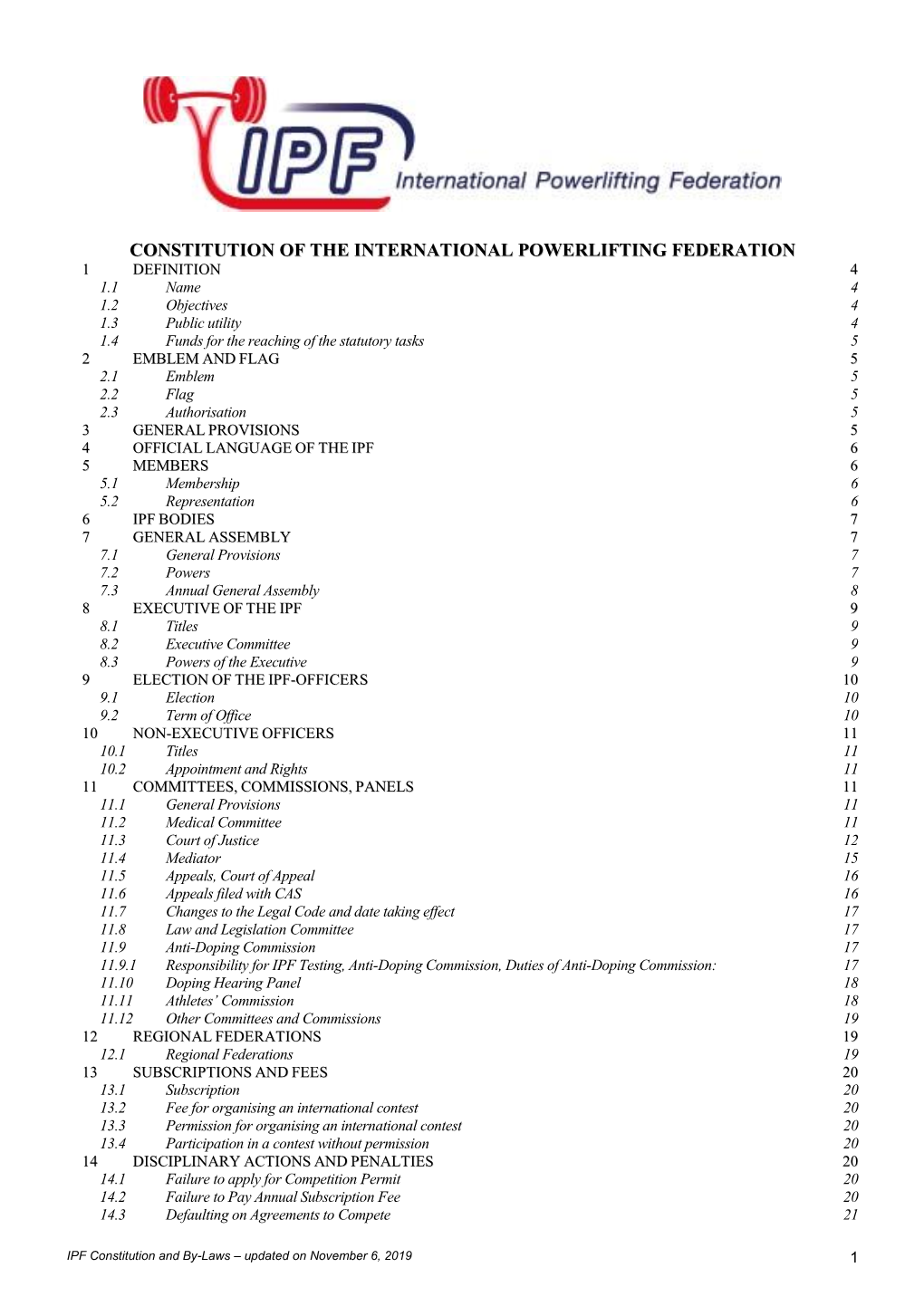 IPF Constitution