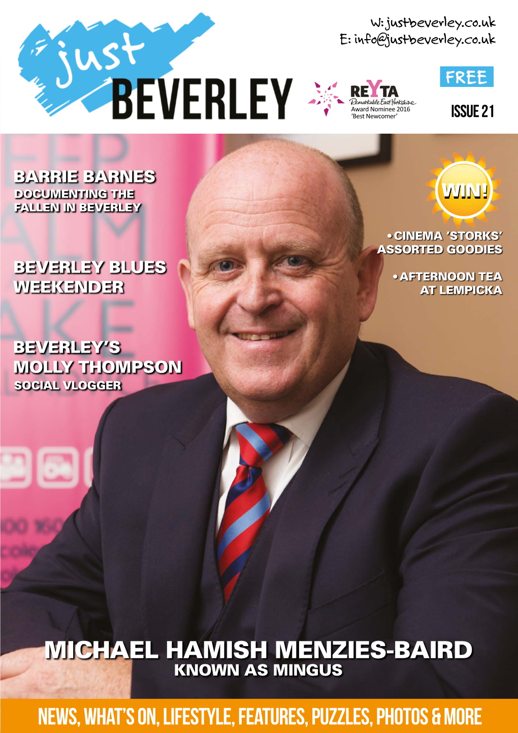 Just Beverley Magazine, Website and Facebook Page and the Prize Provider