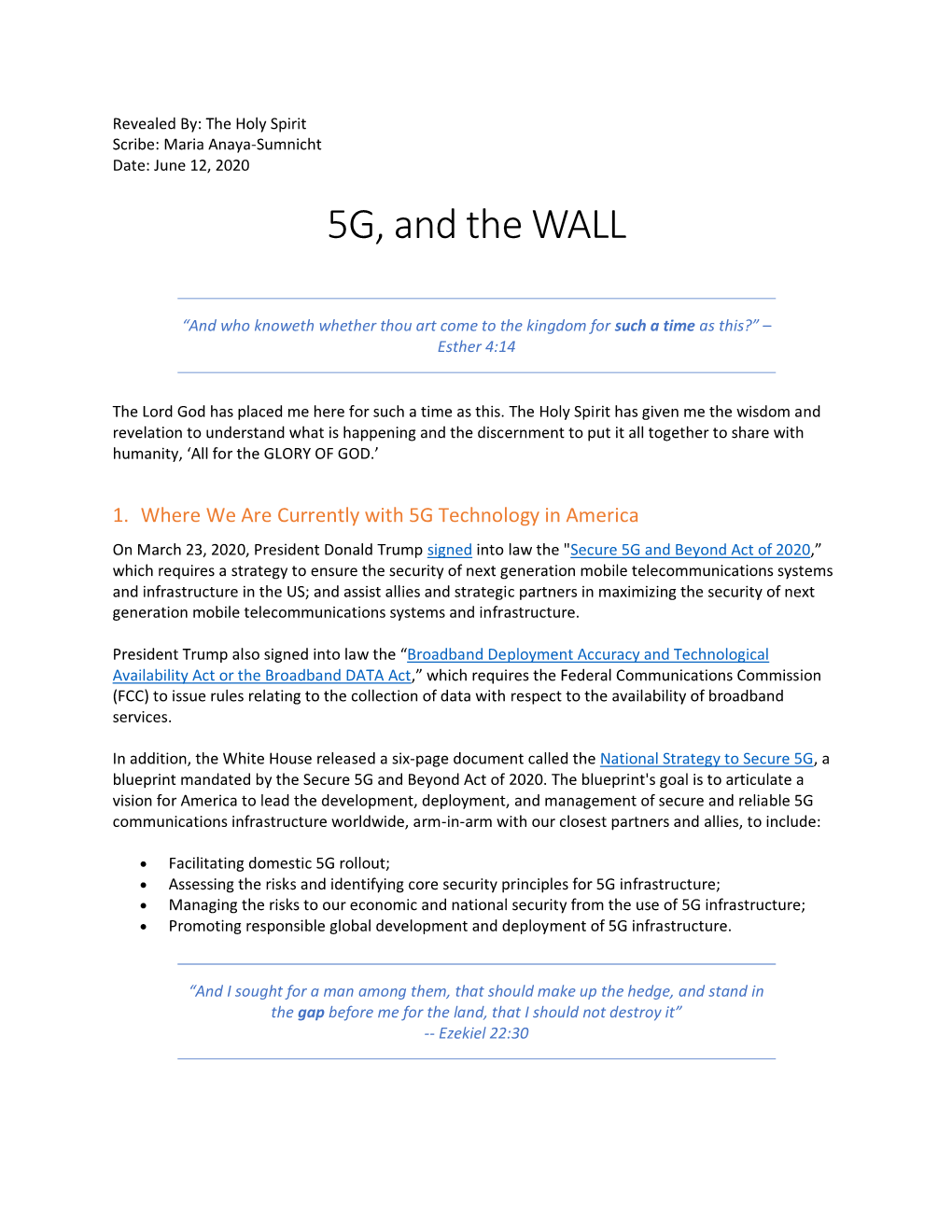 5G, and the WALL