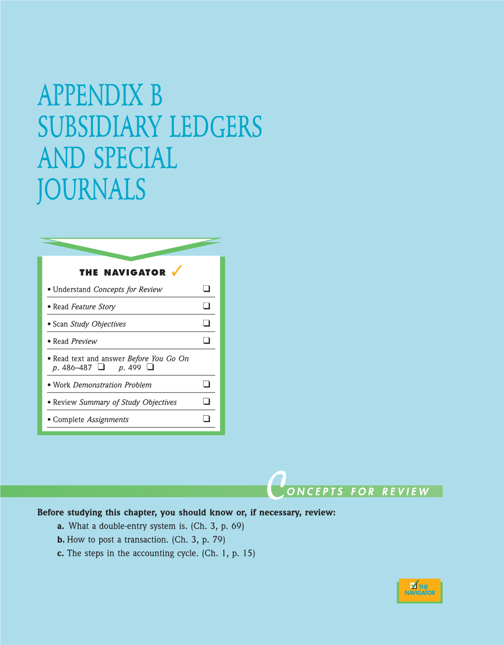 Appendix B Subsidiary Ledgers and Special Journals