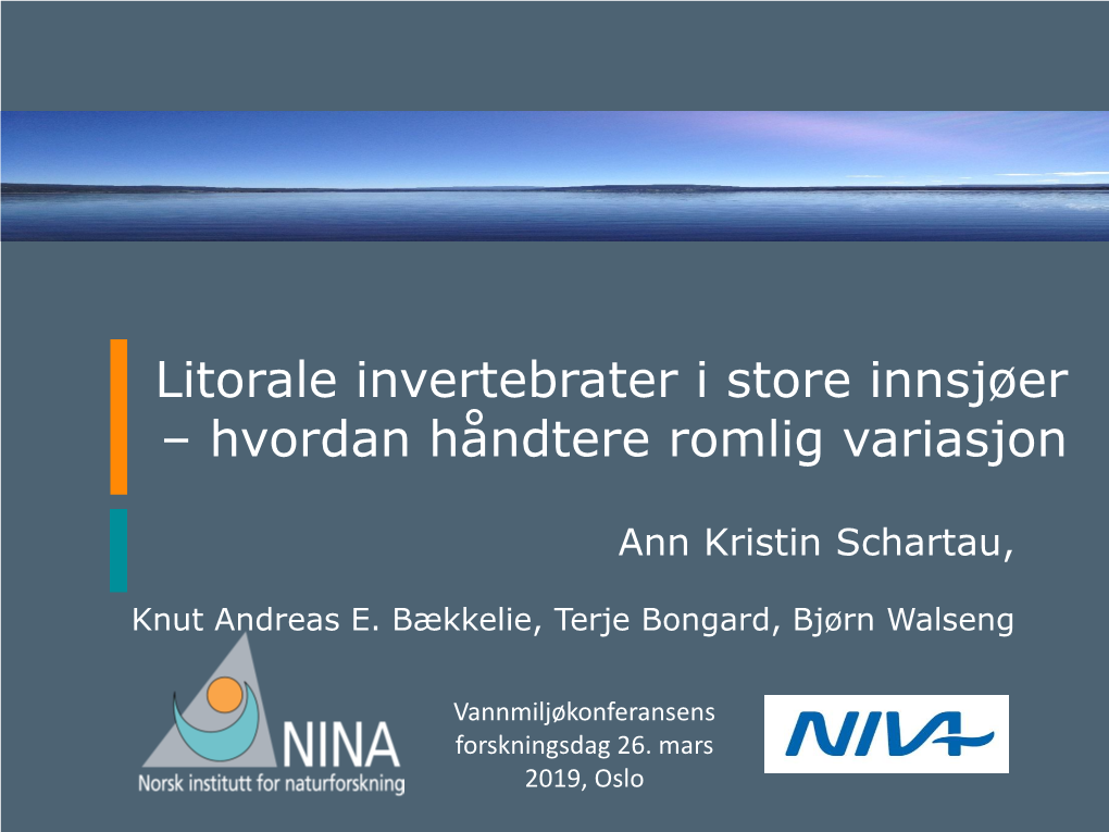 Littorale Invertebrater I Store Innsjøer
