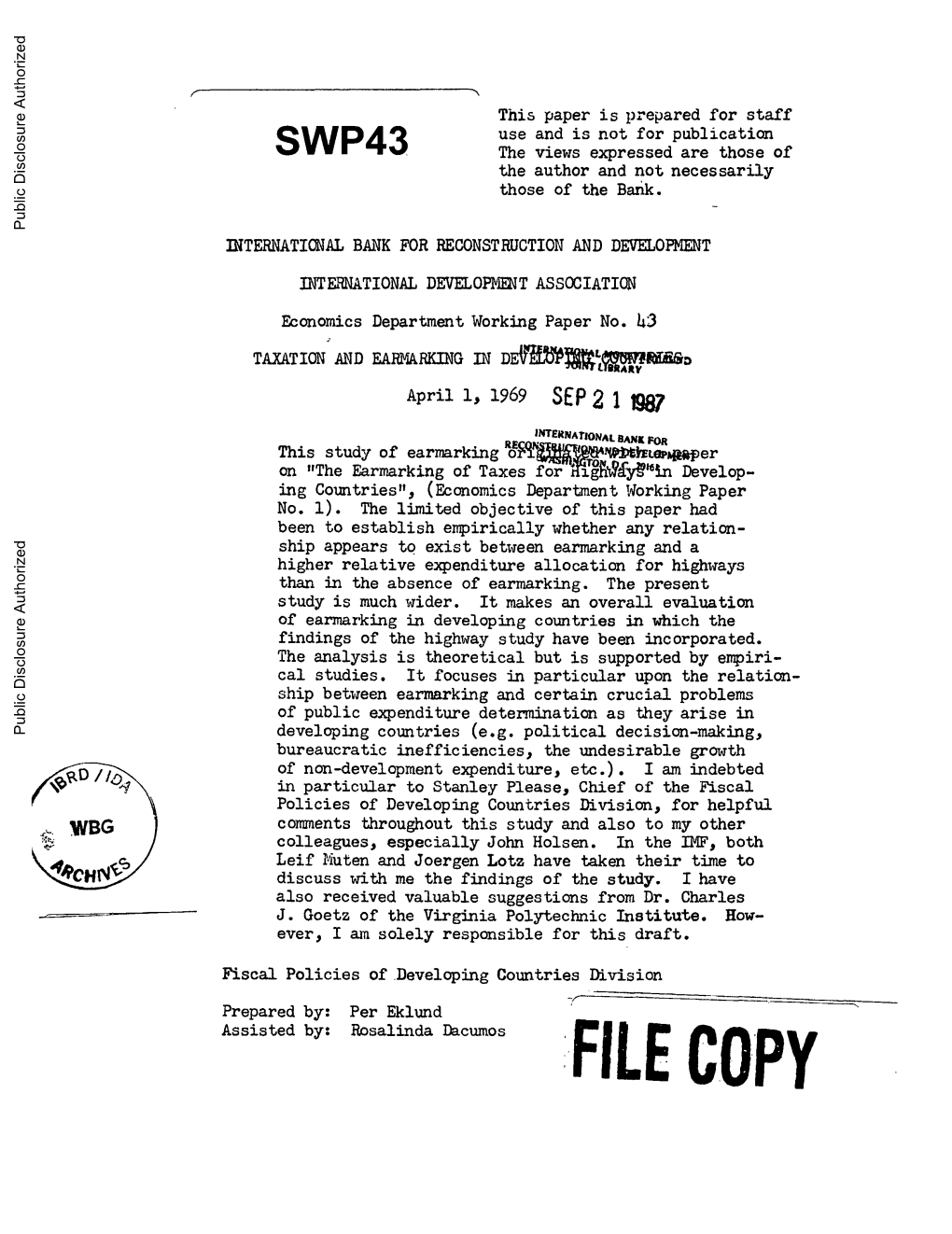 World Bank Document