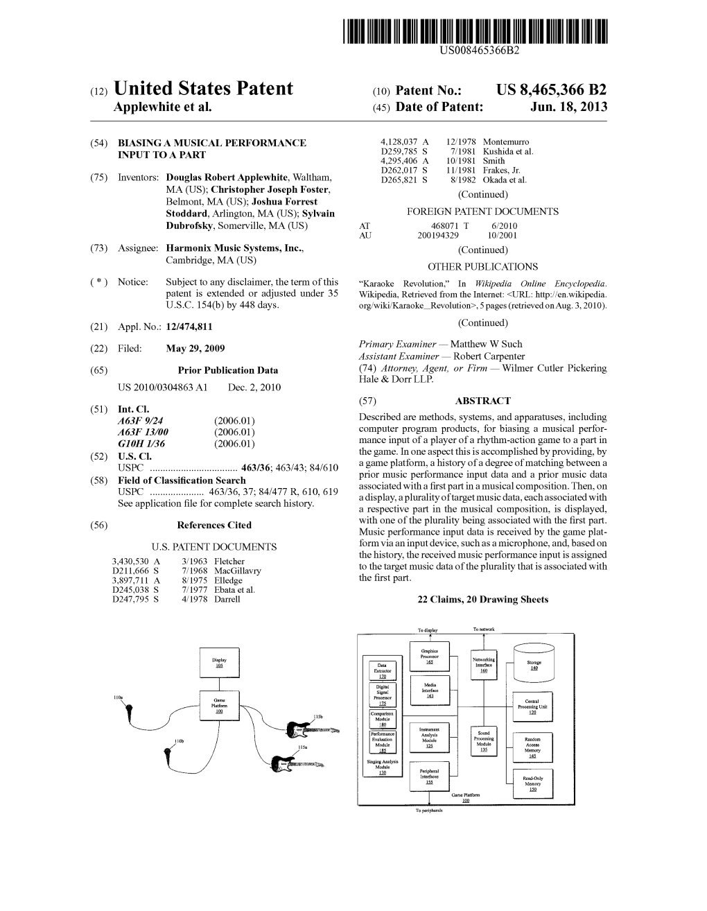 United States Patent (10) Patent No.: US 8.465,366 B2 Applewhite Et Al
