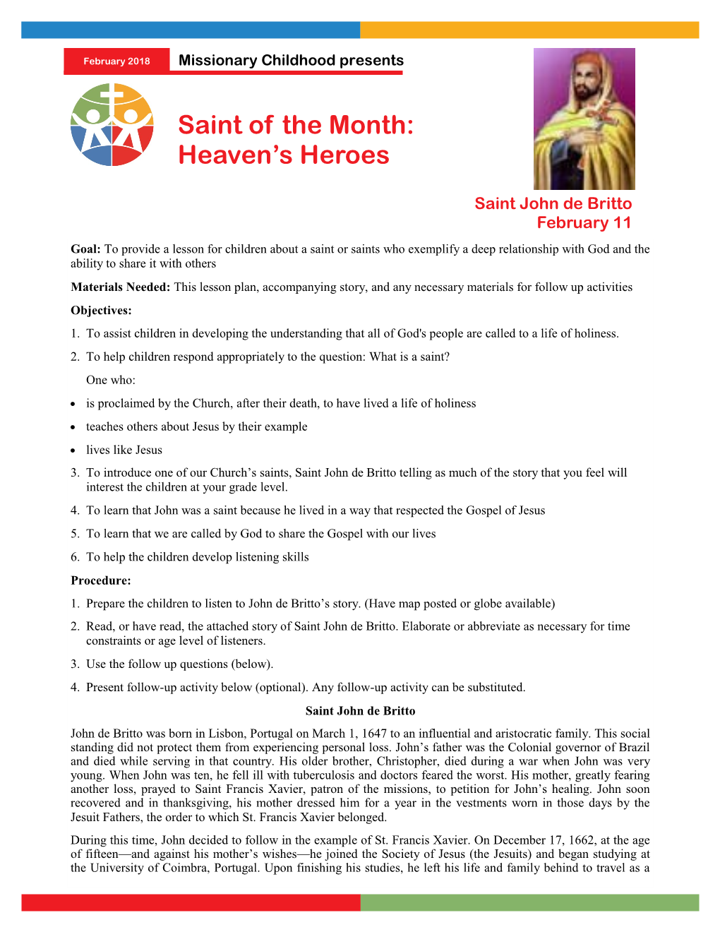 Saint of the Month: Heaven's Heroes