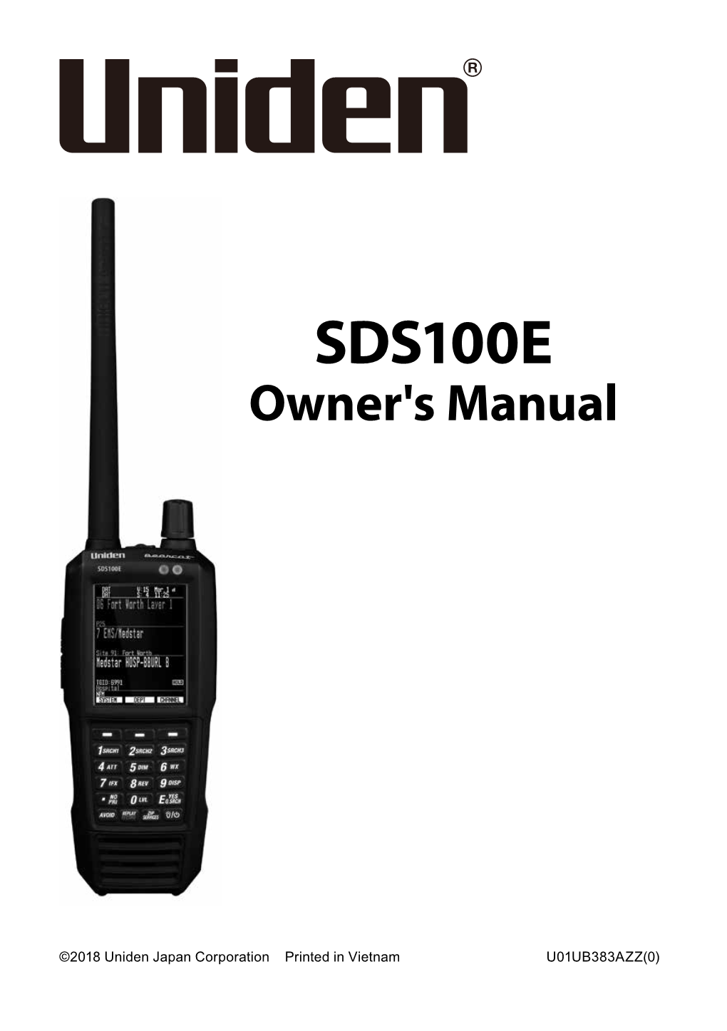 SDS100E Owner's Manual