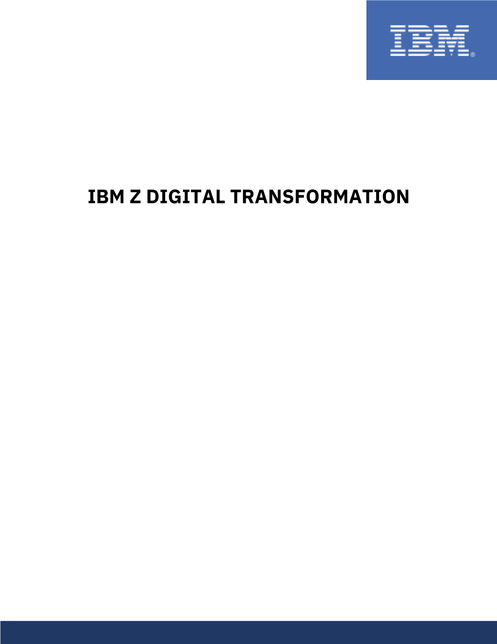 Ibm Z Digital Transformation