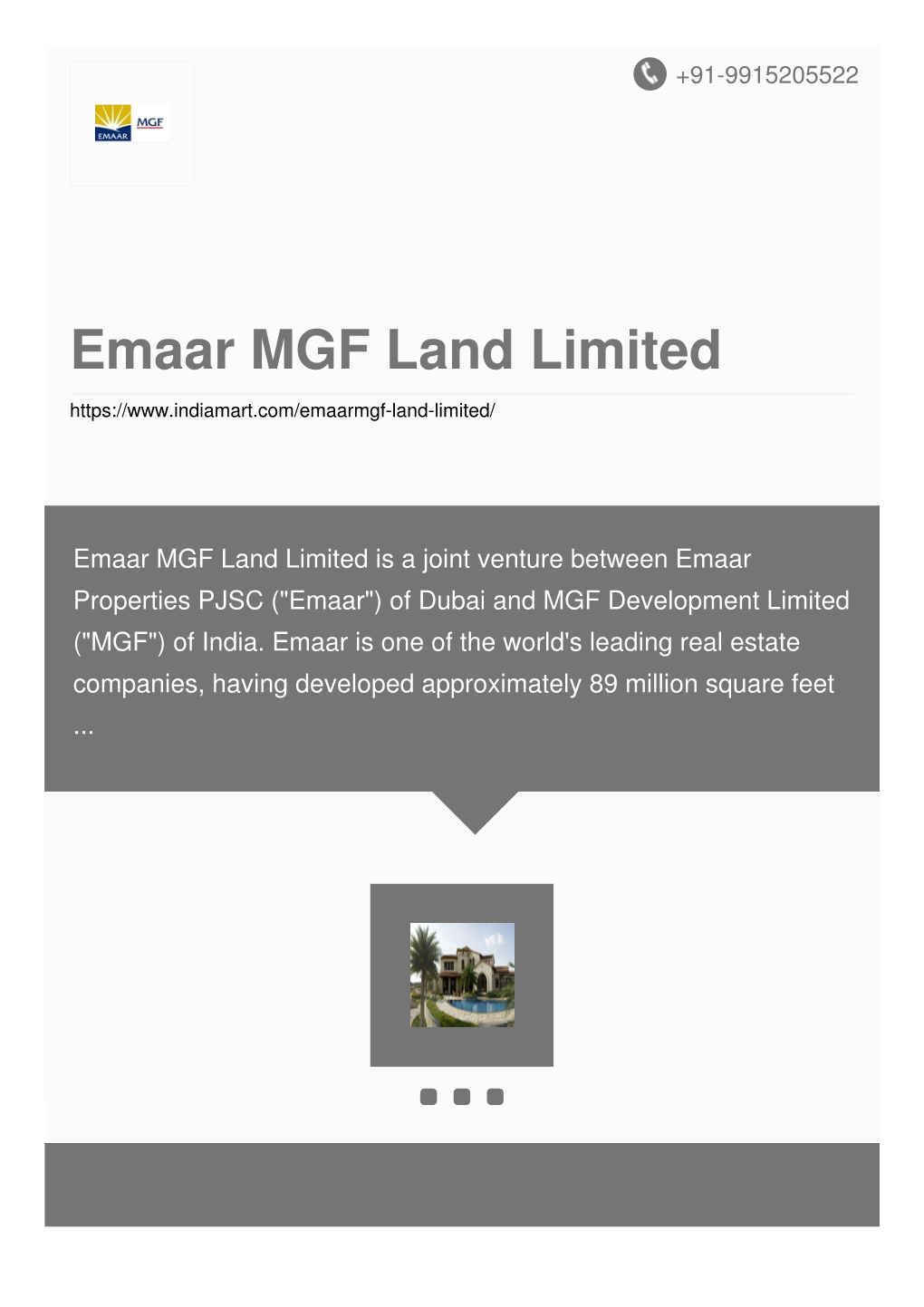 Emaar MGF Land Limited