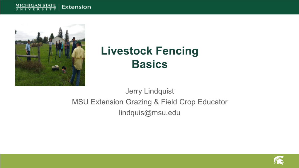 Livestock Fencing Basics