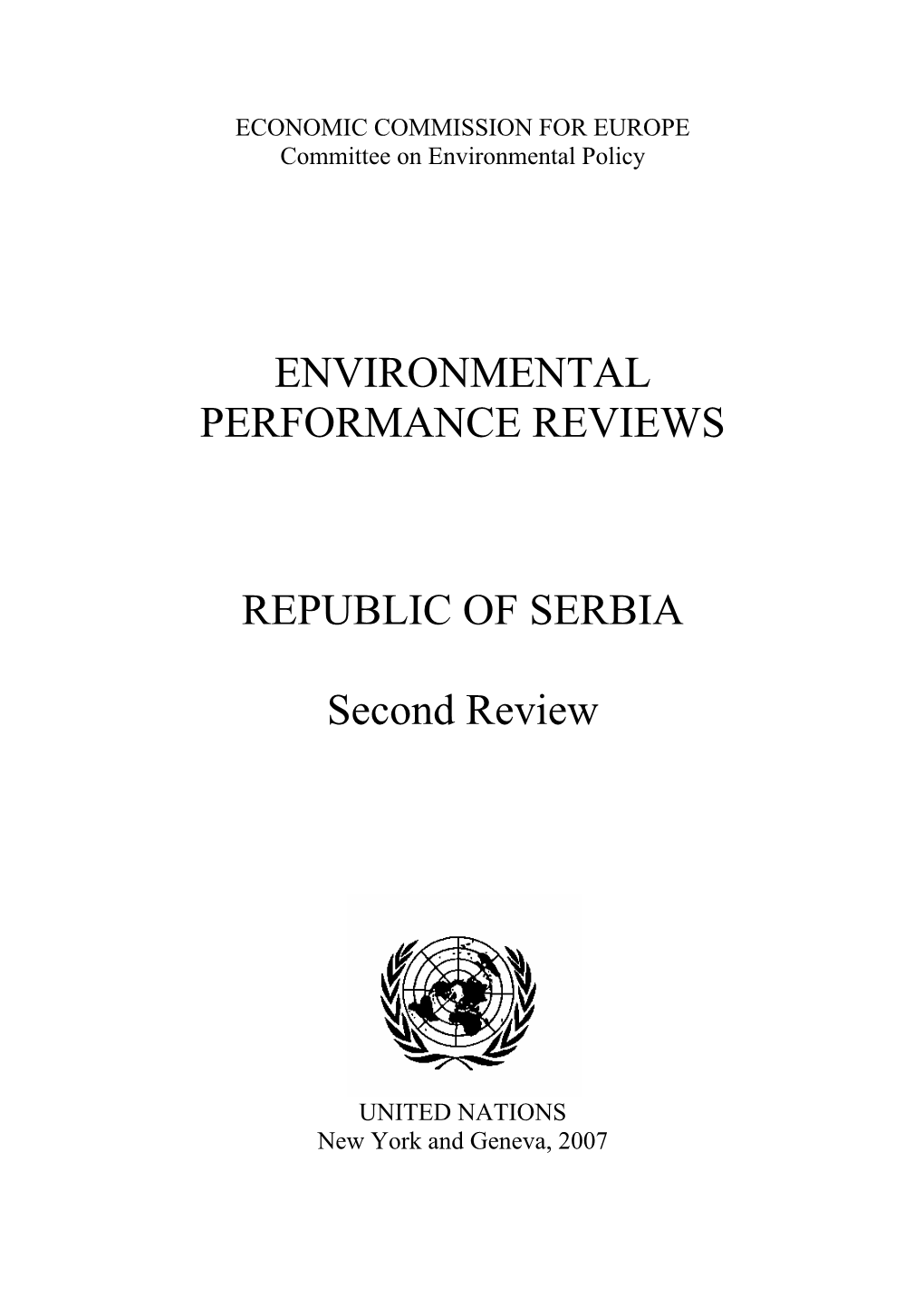 Environmental Performance Reviews Republic of Serbia