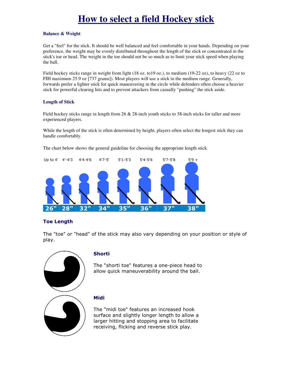 How to Select a Field Hockey Stick