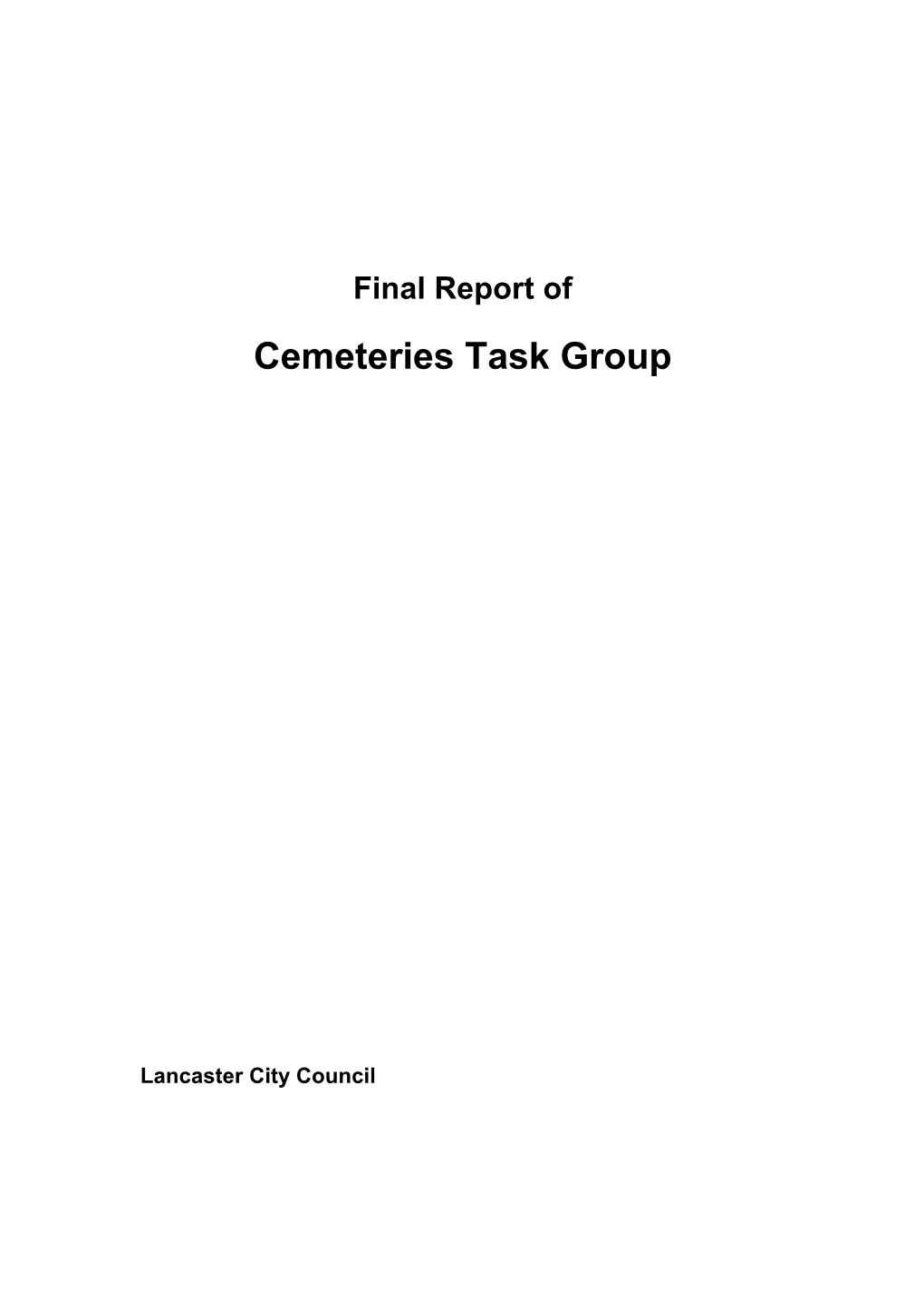 Cemeteries Task Group