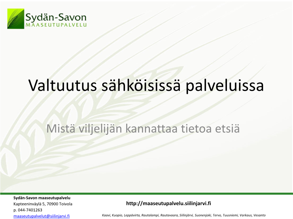 Valtuutus Sähköisissä Palveluissa