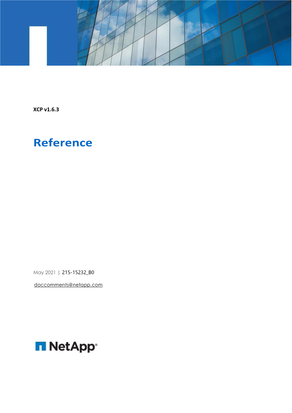 Netapp XCP V1.6.3 Reference