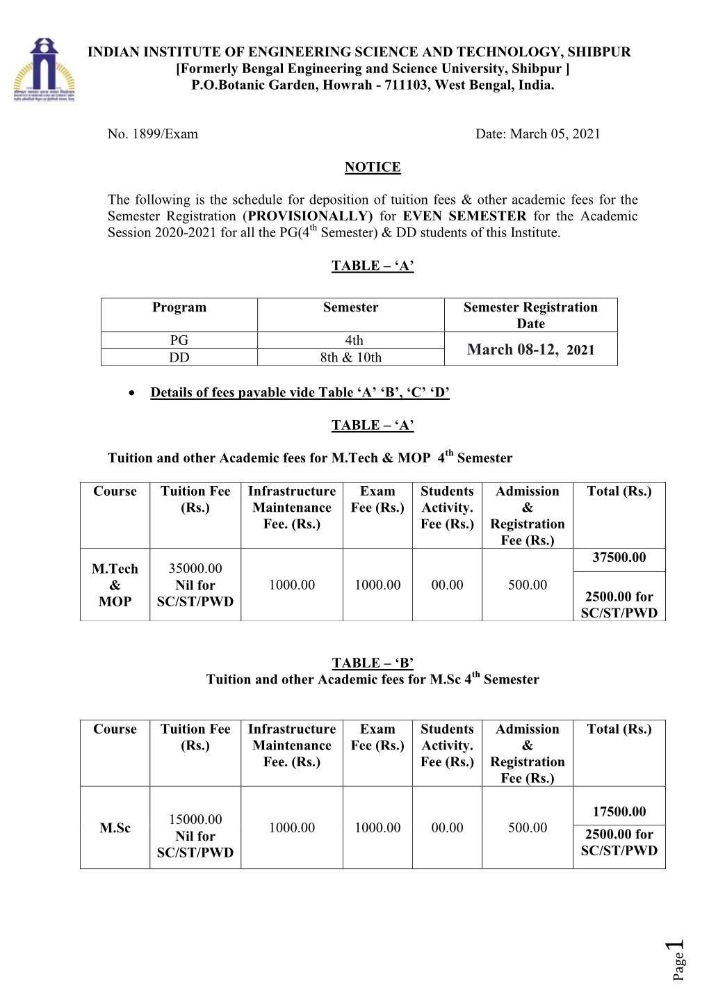 Indian Institute of Engineering Science and Technology, Shibpur