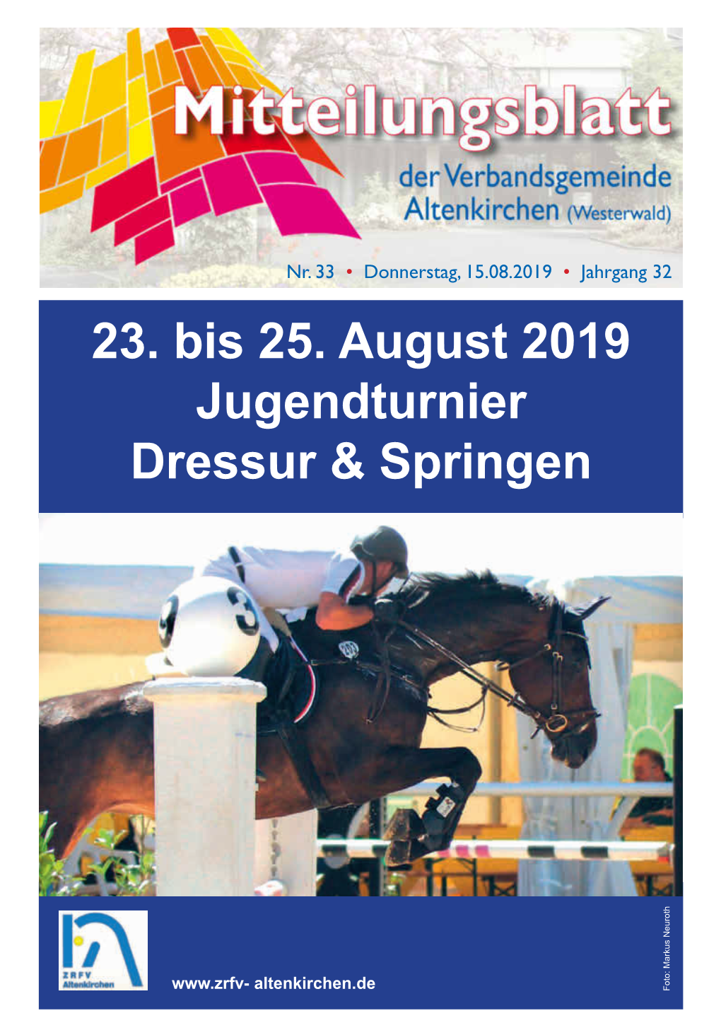 23. Bis 25. August 2019 Jugendturnier Dressur & Springen