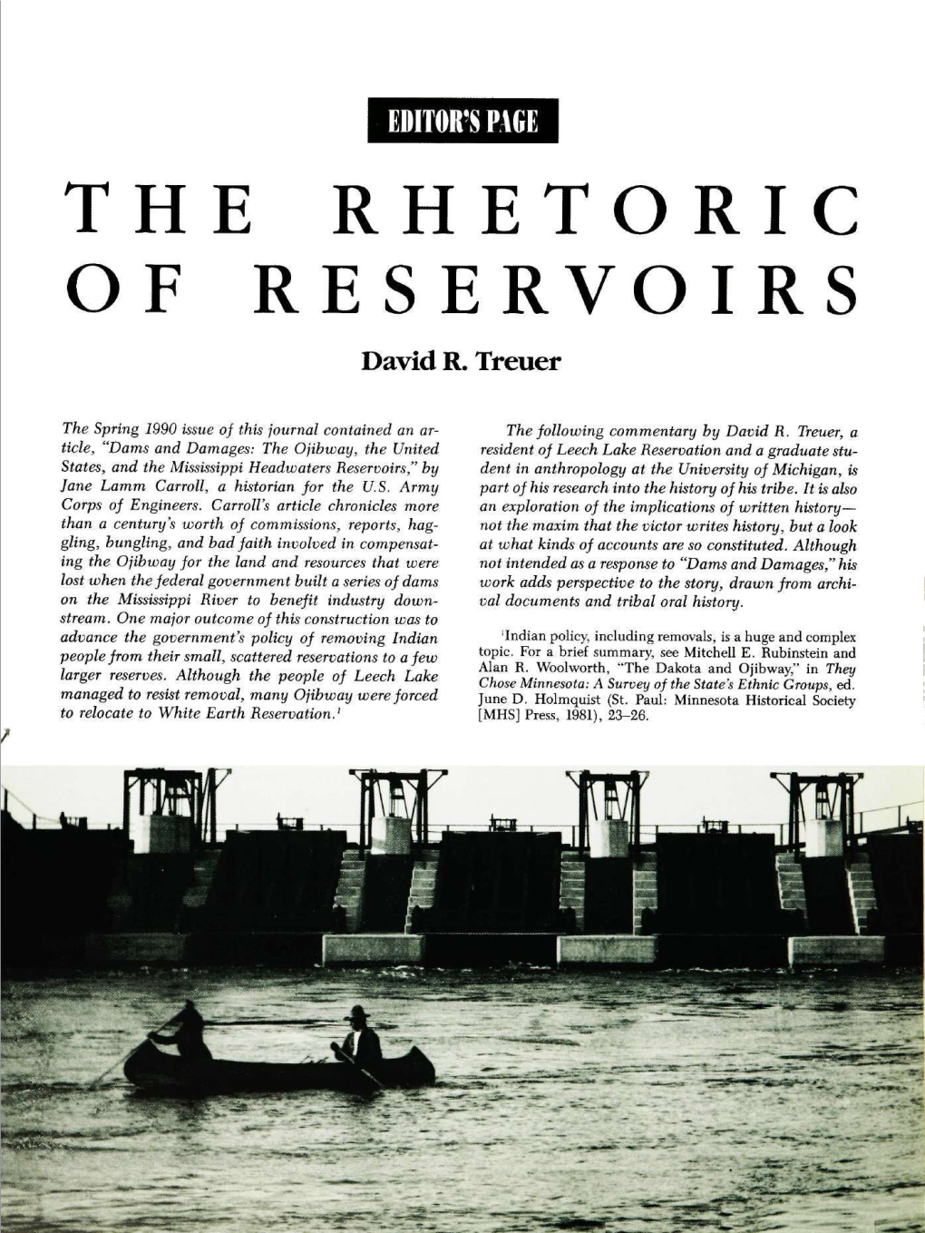 The Rhetoric of Reservoirs / David R. Treuer