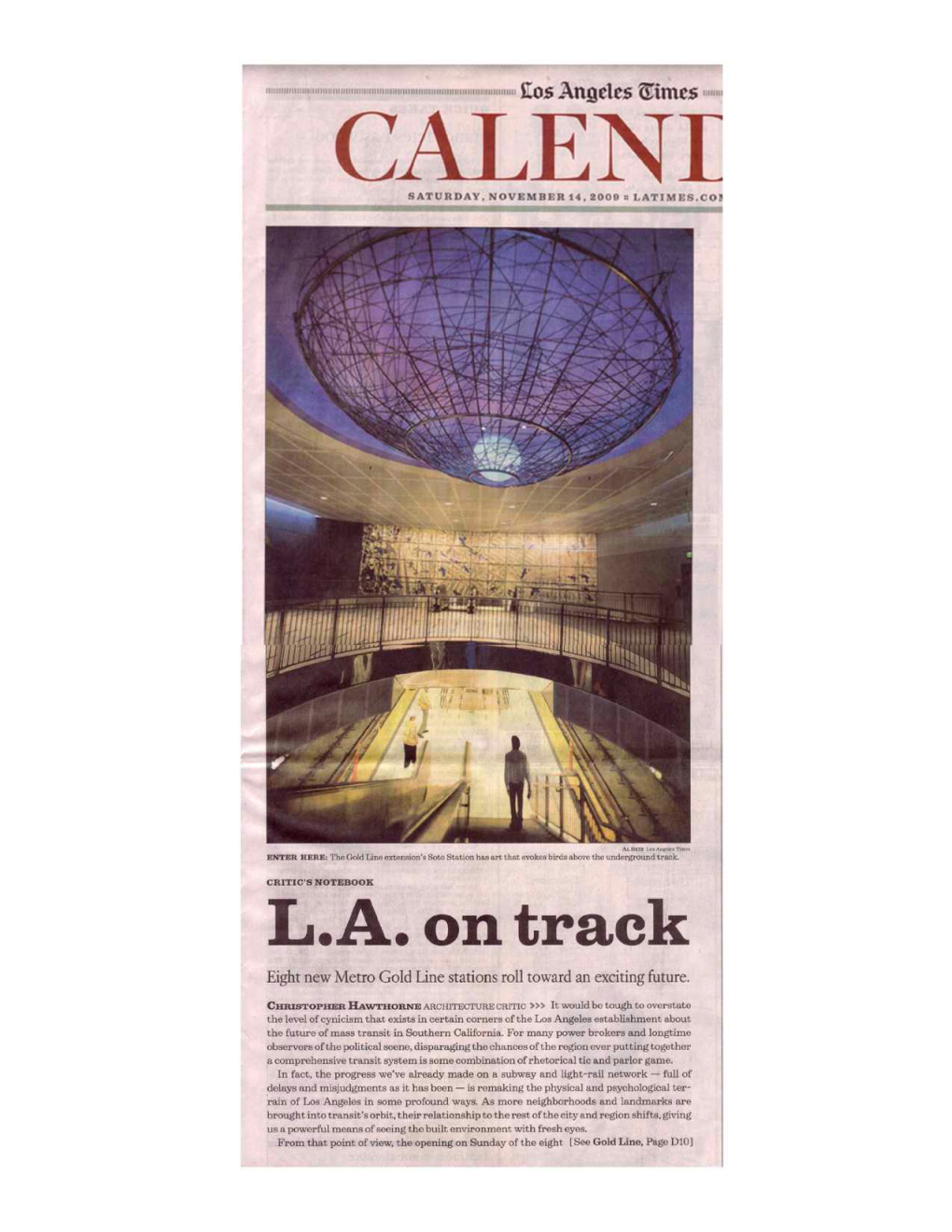 LA Times Article on Goldline Featuring Landings