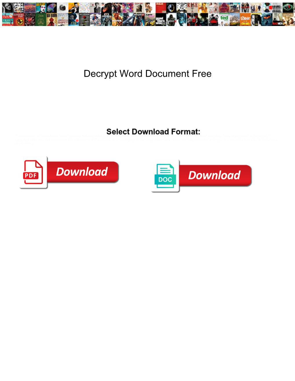 Decrypt Word Document Free