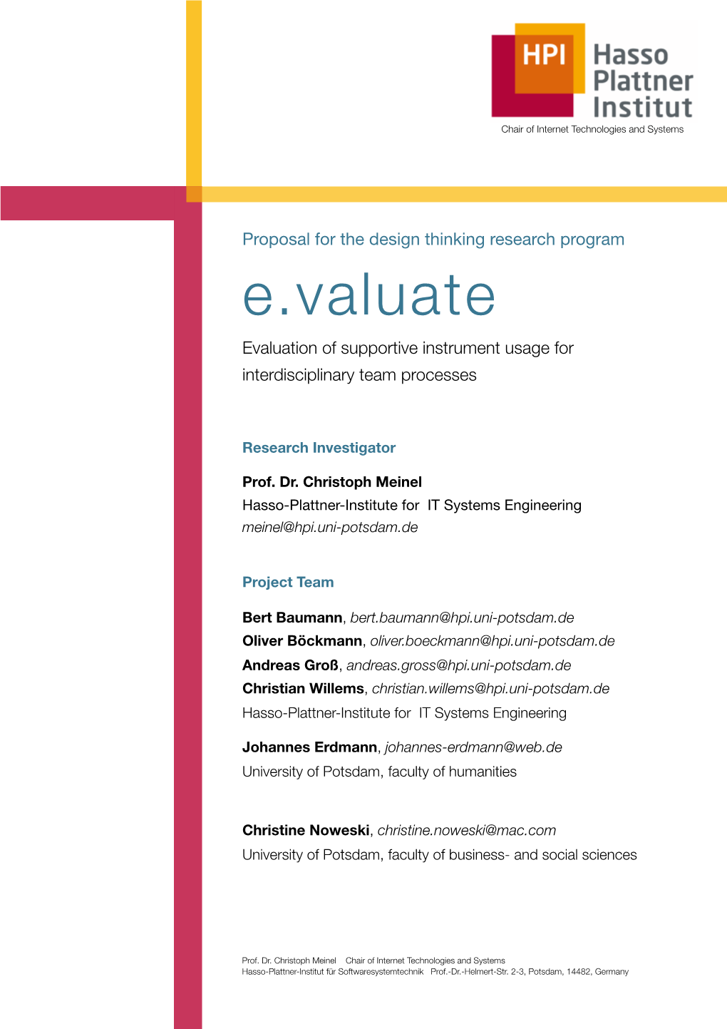 E.Valuate Proposal