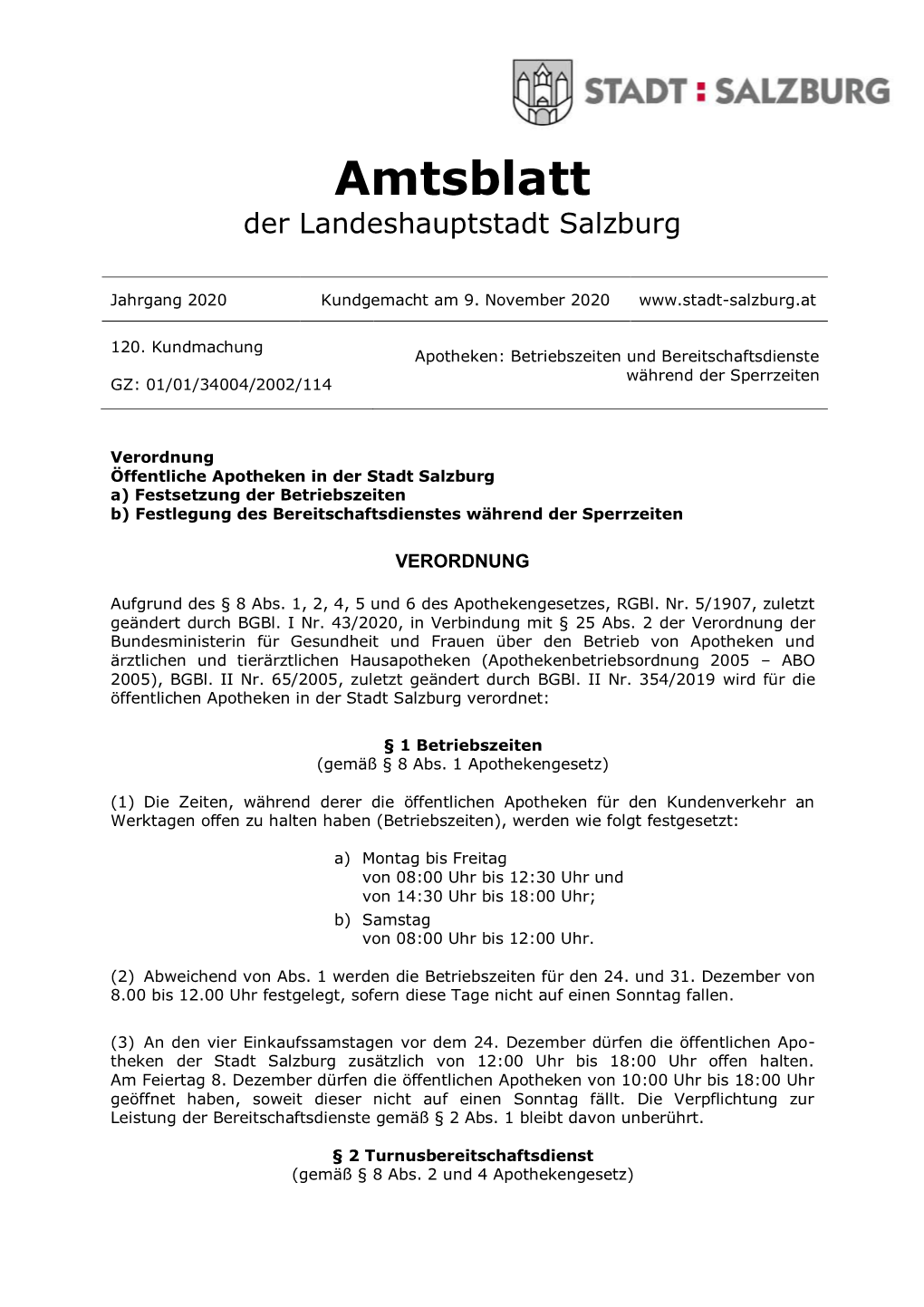 Amtsblatt Der Landeshauptstadt Salzburg