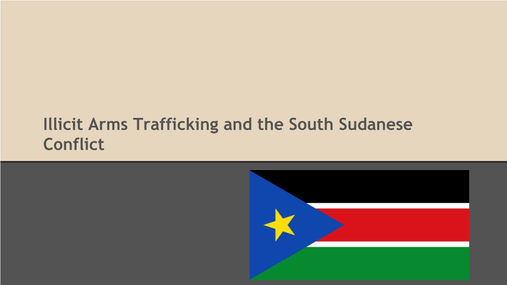 Illicit Arms Trafficking and the South Sudanese Conflict Personals