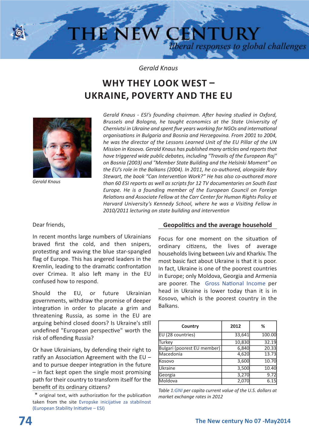 Why They Look WEST – Ukraine, Poverty and the EU