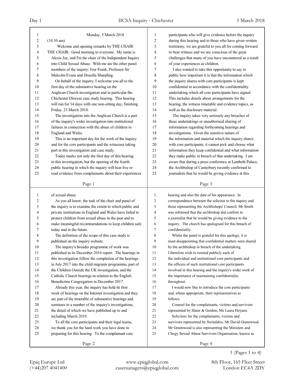 5 March 2018 Anglican Public Hearing Transcript