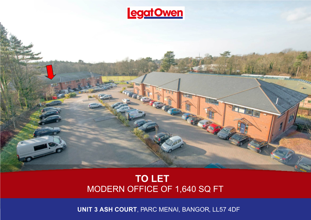 Unit 3 Ash Court, Parc Menai, Bangor, Ll57 4Df to Let Unit 3 Ash Court, Parc Menai, Bangor, Ll57 4Df