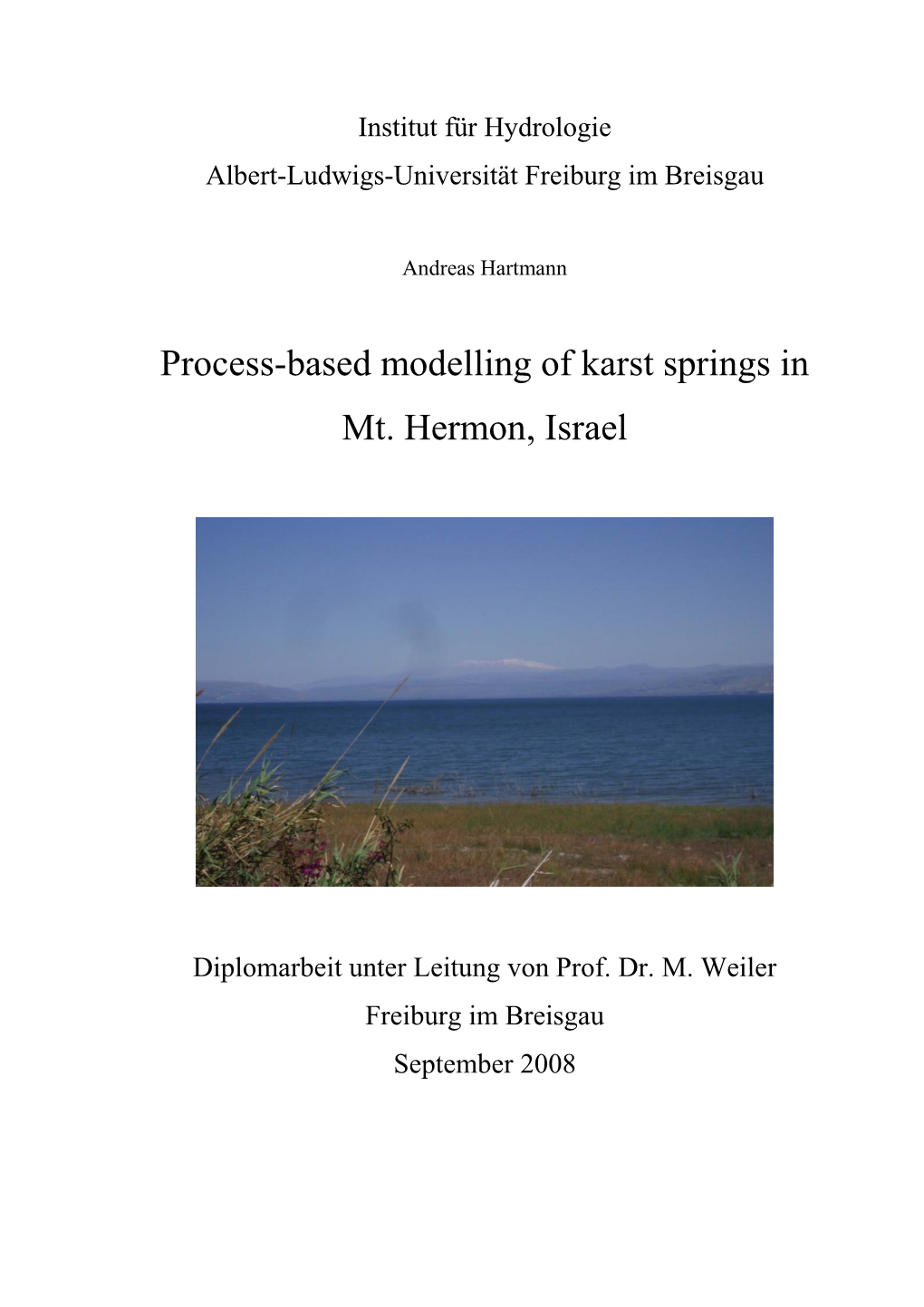 Process-Based Modelling of Karst Springs in Mt. Hermon, Israel