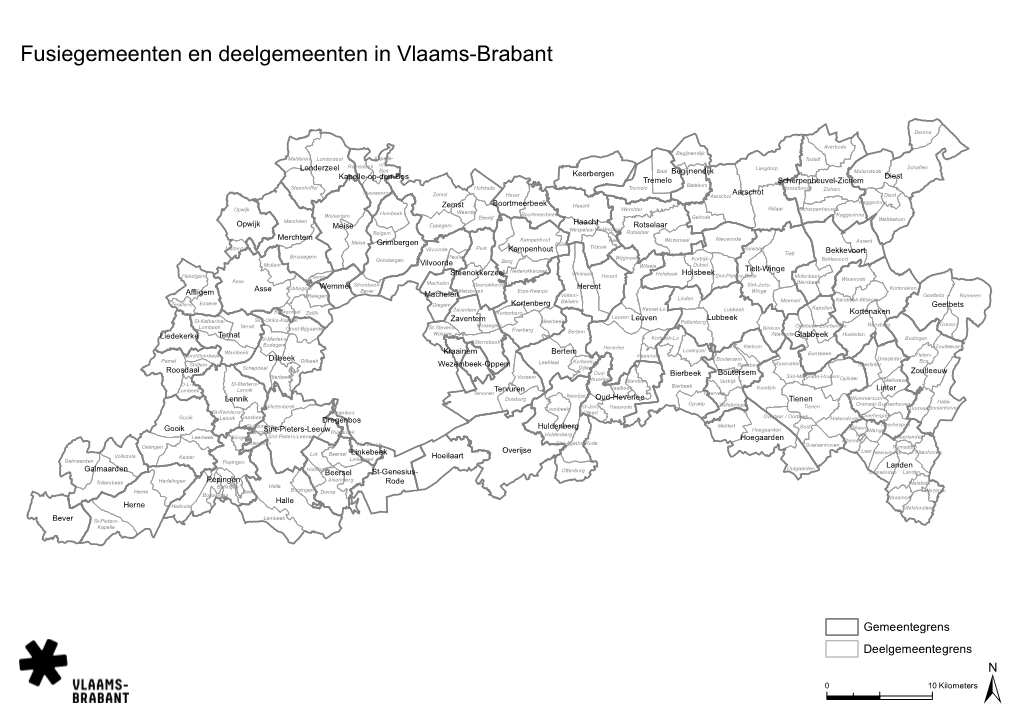 Fusiegemeenten En Deelgemeenten in Vlaams-Brabant