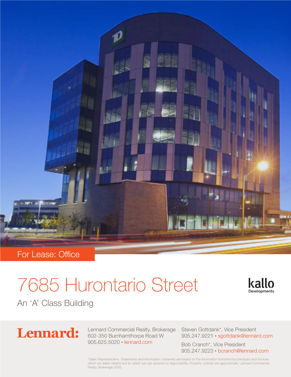 7685 Hurontario Street an ‘A’ Class Building