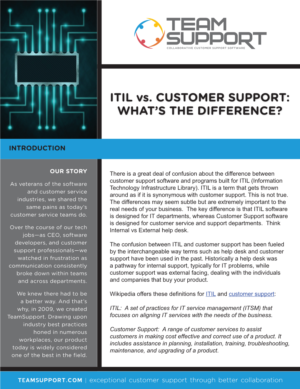 ITIL Vs. CUSTOMER SUPPORT: WHAT's the DIFFERENCE?