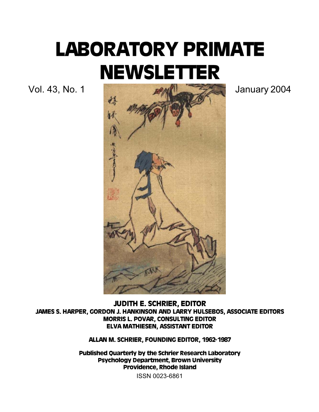 LABORATORY PRIMATE NEWSLETTER Vol