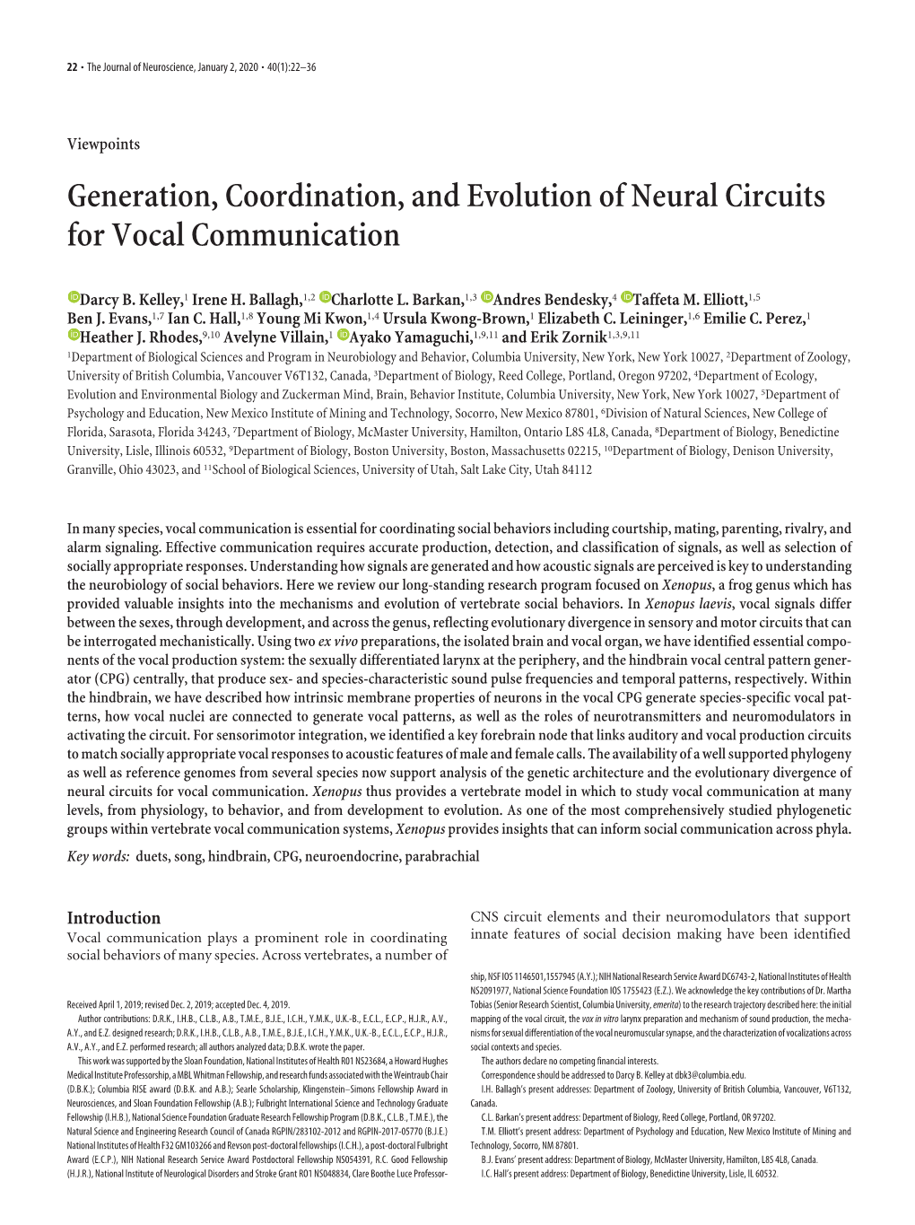 Generation, Coordination, and Evolution of Neural Circuits for Vocal Communication
