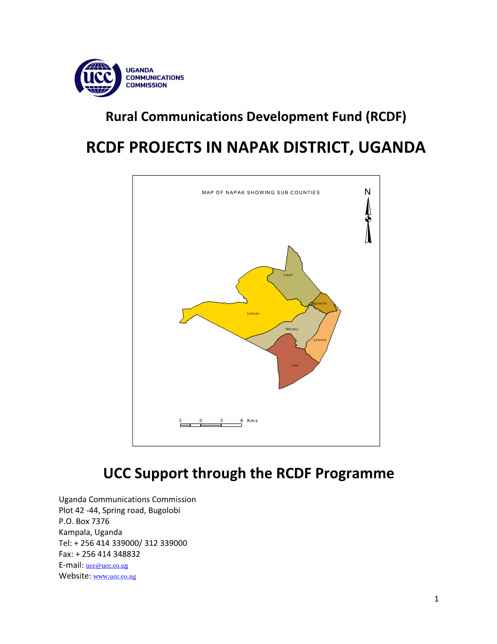 Rcdf Projects in Napak District, Uganda