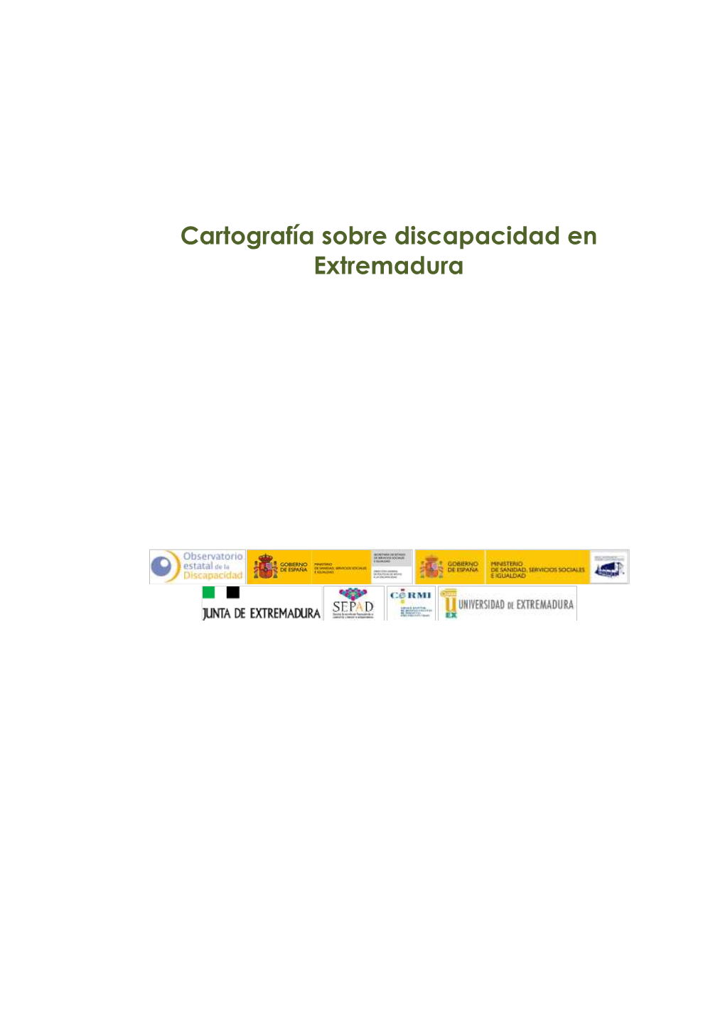 Cartografía Sobre Discapacidad En Extremadura