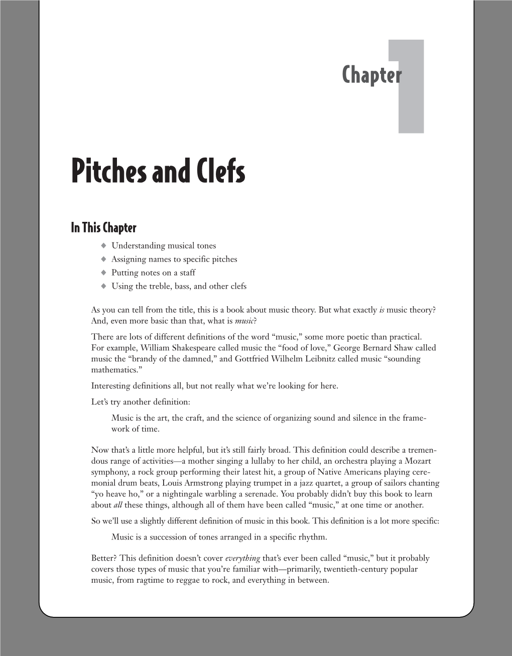 Pitches and Clefs