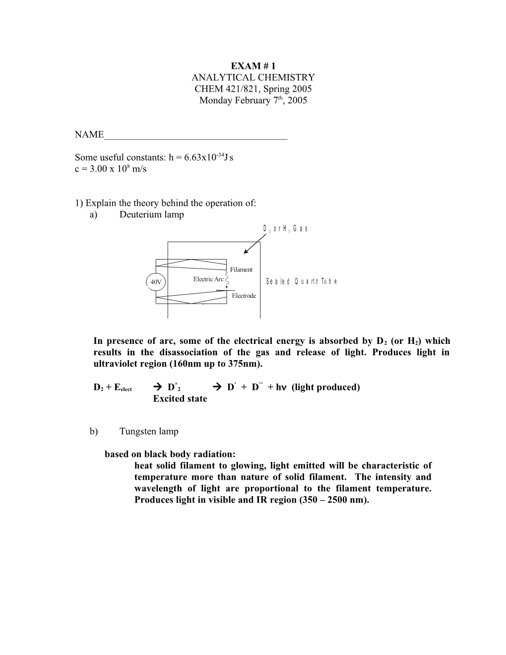 1) Explain the Theory Behind the Operation Of