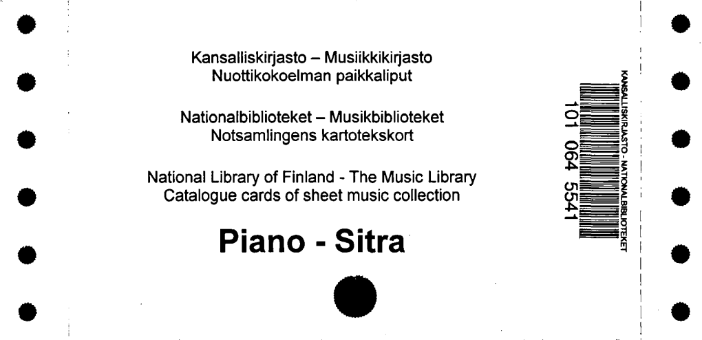 Piano - Sitra M M Kilpinen, Yrjö, Sotilasmarssi