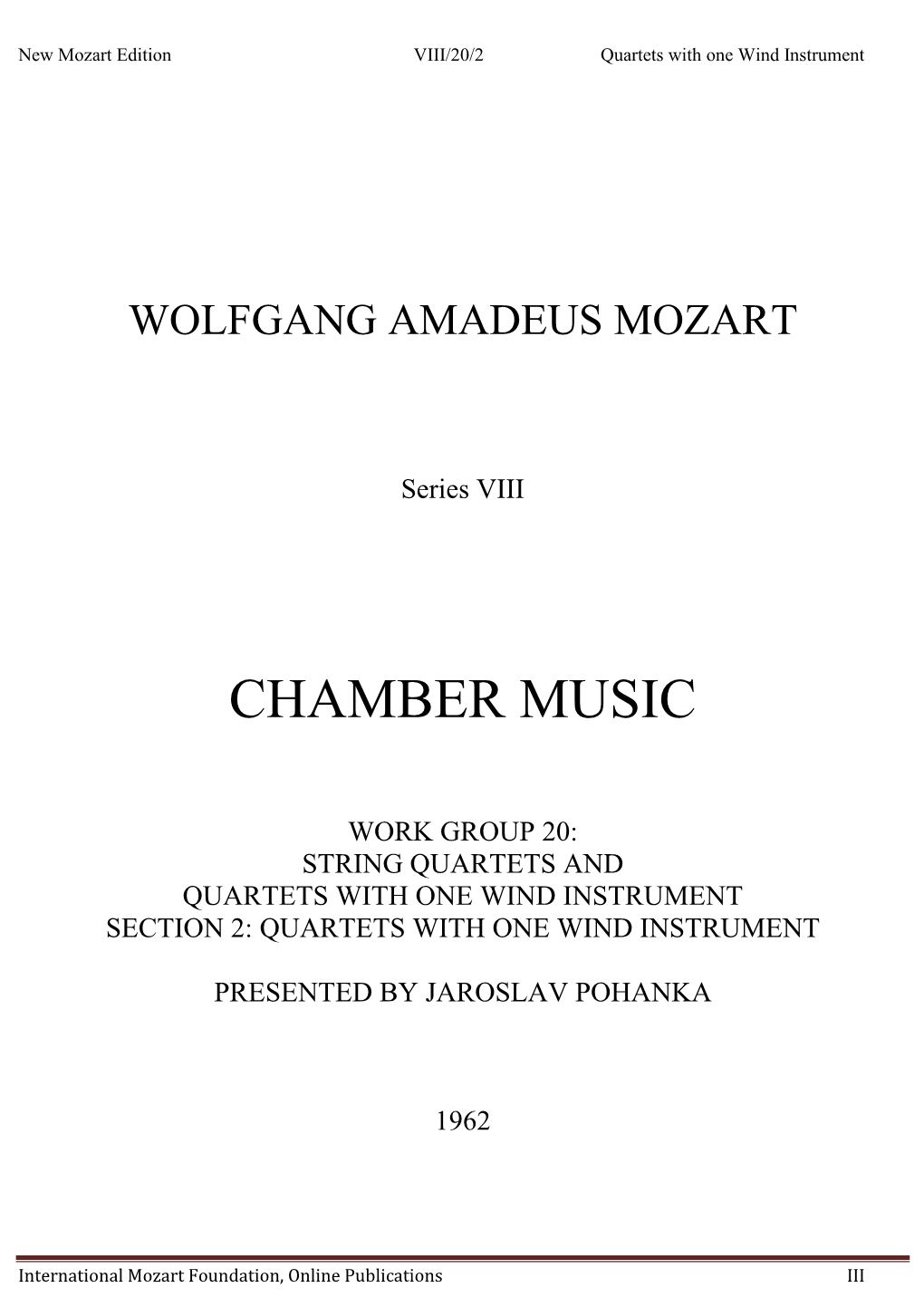 Chamber Music