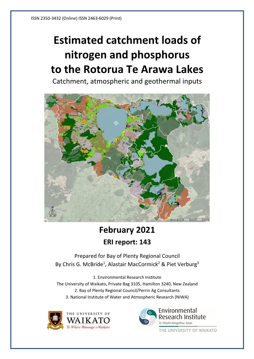 Groundwater in the Okataina Caldera: Model of Future Nitrogen Loads to Lake Tarawera