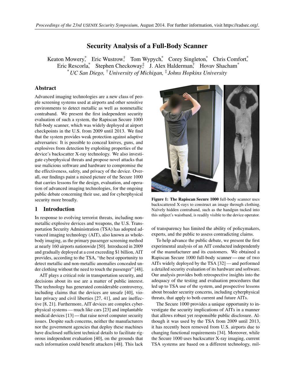 Security Analysis of a Full-Body Scanner