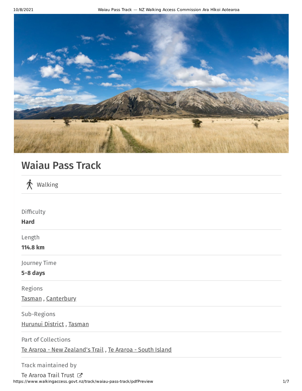 Waiau Pass Track — NZ Walking Access Commission Ara Hīkoi Aotearoa