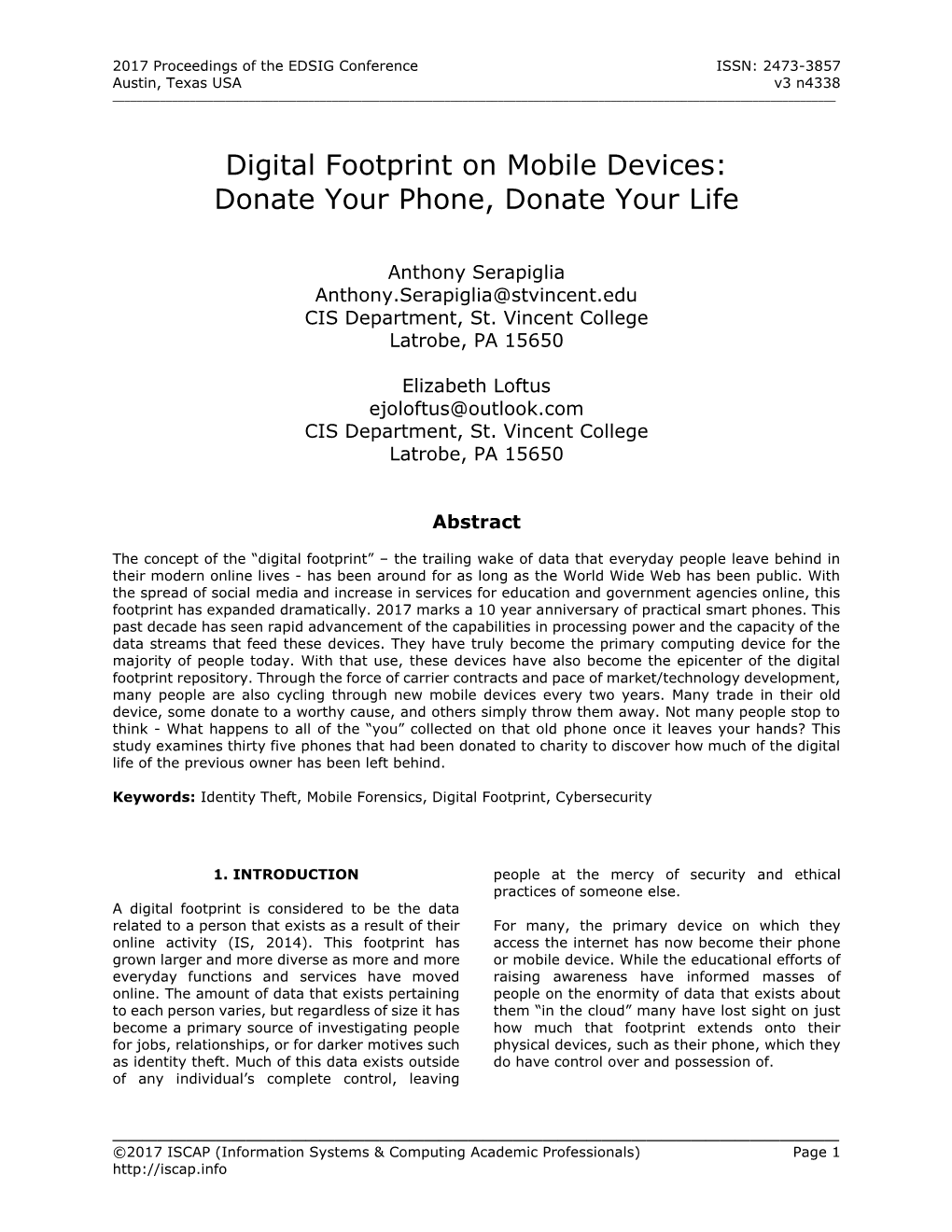 Digital Footprint on Mobile Devices: Donate Your Phone, Donate Your Life
