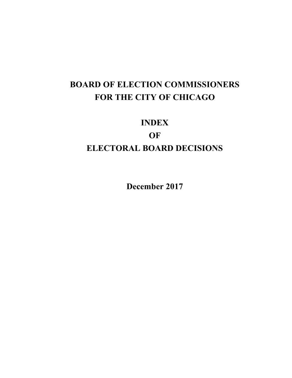 Of Electoral Board Decisions