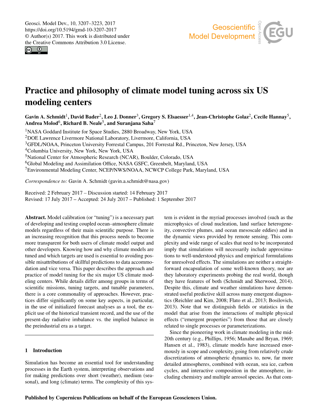 Practice and Philosophy of Climate Model Tuning Across Six US Modeling Centers