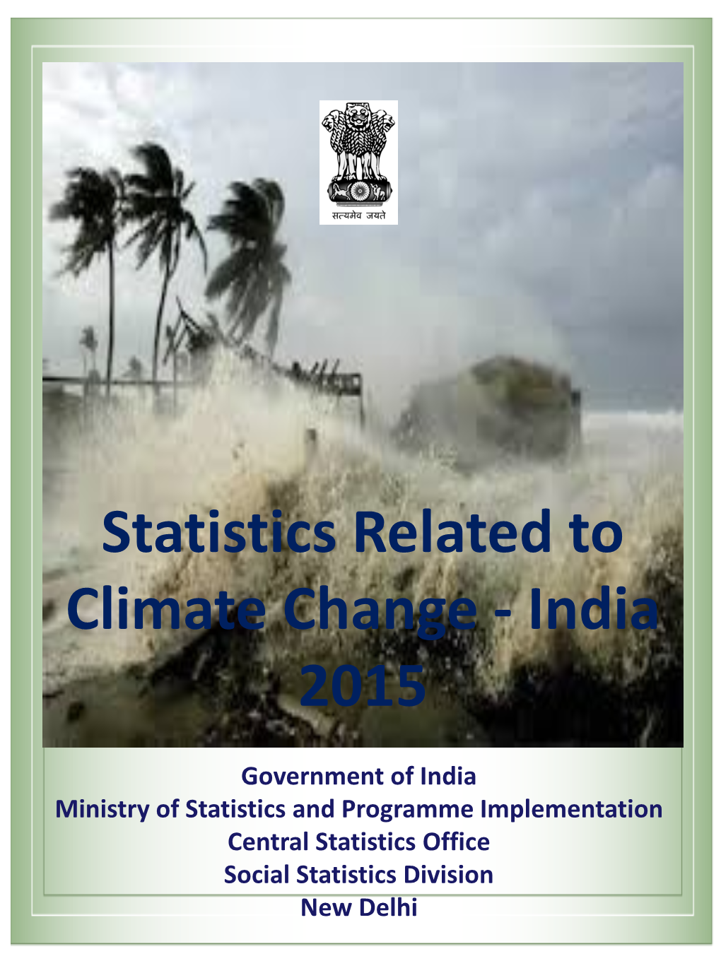 Statistics Related to Climate Change - India 2015